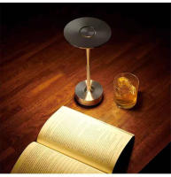 Lámpara De Escritorio LED Recargable Impermeable De Aleación De Aluminio Con Iluminación Para Barra Sala De Estar Lectura Camping Control De Brillo Por Toque Luz Metálica Para Estudio - details 10