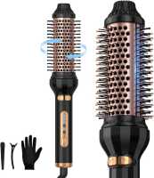 Thermal Brush - Cepillo térmico para el cuidado del cabello (40 mm, iónico, para crear rizos naturales, 4 en 1, con peine antiescaldaduras, 3 niveles de temperatura, para diferentes tipos de cabello) - details 0