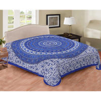 Ethnikulture 100% Algodón Tapiz con Estilo de Mandala Indio - 220 x 240 cm - Uso Versátil para Yoga, Playa y Decoración de Pared - Arte Mural - Ideal como Tapiz de Pared Grande - details 6
