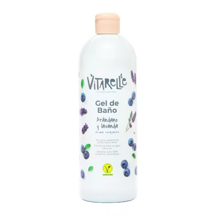 Gel de Baño Vegano Arándano y Lavanda 750ml Vitarelle – Hidratante y Relajante - 1