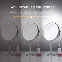Espejo De Maquillaje LED De 8 Pulgadas Con 10X Magnificación Y 3 Colores De Luz Interruptor Táctil Doble Lado Carga USB Venta Al Por Menor De Cosméticos - details 3