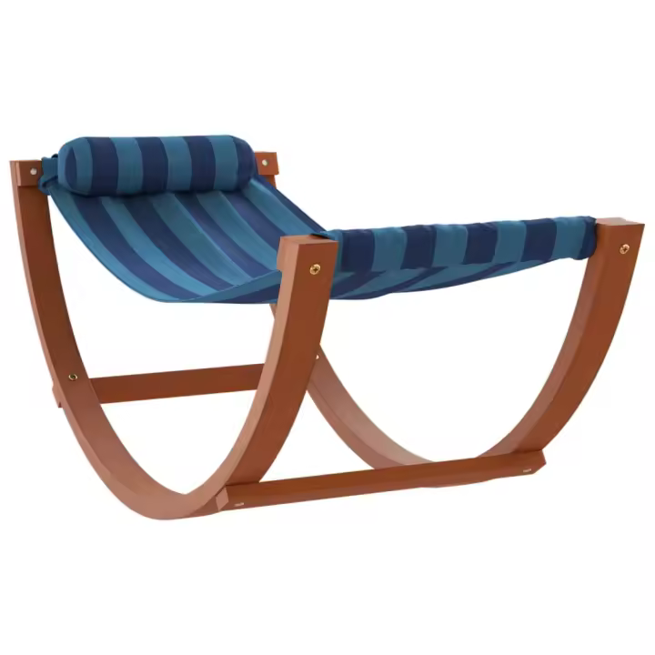 vidaXL Hamaca mecedora para niños tela Verde, Azul, Sillas de Exterior Ideal para jardín, playa, piscina, terraza Tumbona Piscina Tumbonas Playa Tumbonas Jardín Exterior - 1