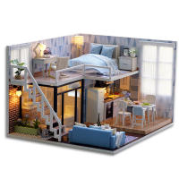 Kit De Casa De Lofts Miniatura DIY Mini 3D Casa De Madera Con Muebles Y Luz LED Regalo Para San Valentín Navidad Cumpleaños - details 1