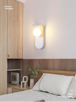 Lámpara De Pared Creativa LED Moderna En Negro Y Blanco Para Pasillo Escaleras Dormitorio Lámpara De Noche Arte Decoración Iluminación - details 0