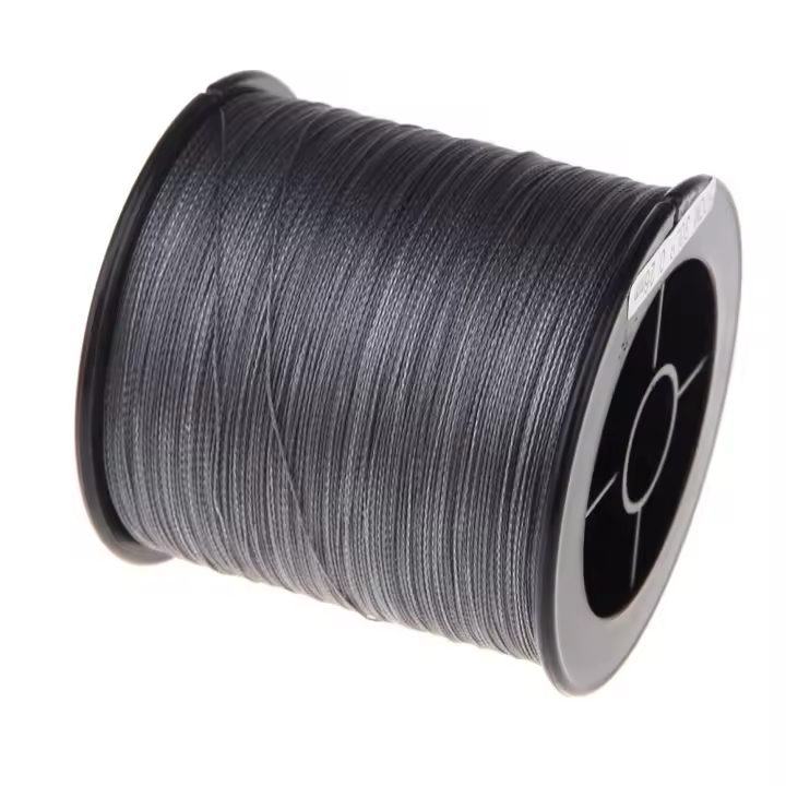 Sedal de pesca trenzado de PE, 500 M, 30 LB, 0,26mm, 4 hebras, color gris - 1