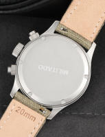 Reloj De Cuarzo Militado ML1868KF VK67 Movimiento De Cronógrafo Vidrio De Zafiro Luminoso 100m Impermeable 39mm Retro - details 6