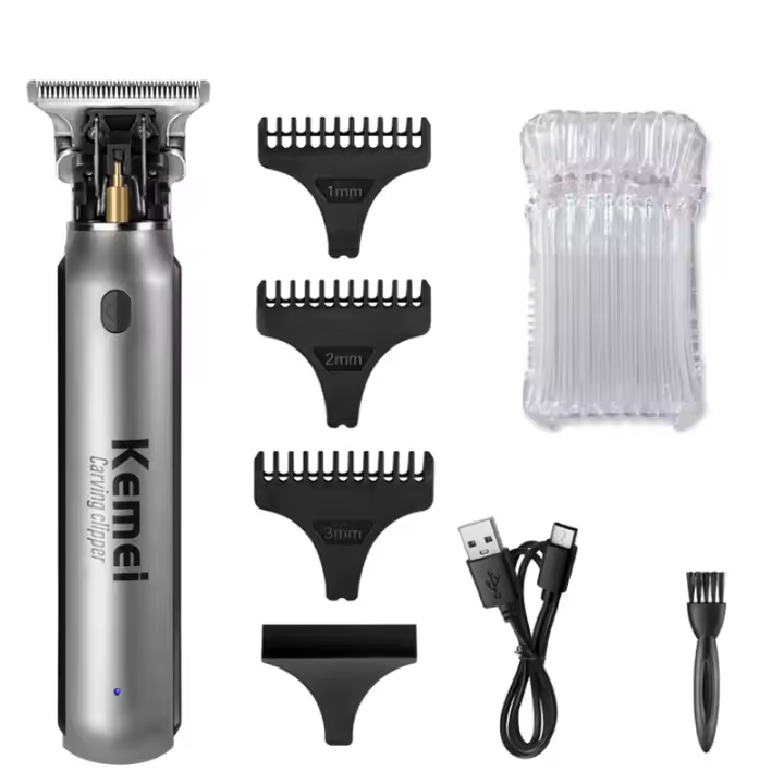KEMEI KM-1757 Afeitadora Eléctrica Profesional Para Hombres Recortadora De Pelo Y Barba Sin Cable Corte Rápido Carga Universal 100-240V - 1