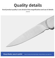Cuchillo De Bolsillo De Acero Inoxidable Plegable Herramienta EDC Pequeña Cuchillo De Sobrevivencia Para Abrir Cajas De Entrega Express - details 4