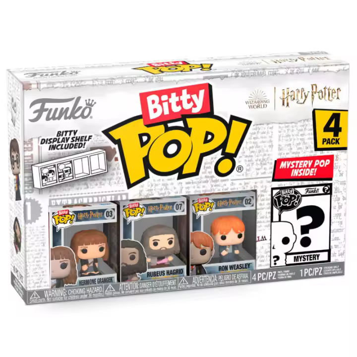 Blister 4 figuras Bitty POP Harry Potter HermioneFigura  Coleccionable - Idea de Regalo- Mercancia Oficial - Juguetes para Niños y Adultos - Movies Fans - Muñeco para Coleccionistas y Exposición - 1