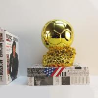 Copa De Fútbol Dorada Con Tecnología Electroplata Decoración De Escritorio Artefacto Resina Regalo De Cumpleaños Y Oficina - details 5