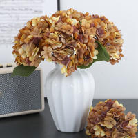 Hiedra Artificial De Otoño Estilo Retro Para Decoración De Mesa De Comedor Hogar Boda Hotel Flor De Imitación De Seda Hydrangea - details 3