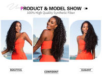 Extensiones De Cabello Sintético Profundo Onda Para Mujer 32 Pulgadas Rizadas Bohemias Enredos Oceánicos Cabello De Tejido Para Crear Estilos Diferentes - details 1