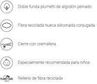 Almohada de Algodón con Doble Funda - Firmeza baja - Relleno de Fibra Hueca - Resistente y Duradera - Ideal para Niños - details 0