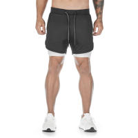 Shorts De Correr Para Hombre Verano 2024 2 En 1 Deportivos De Entrenamiento Secado Rápido Pantalones De Gimnasio - details 30