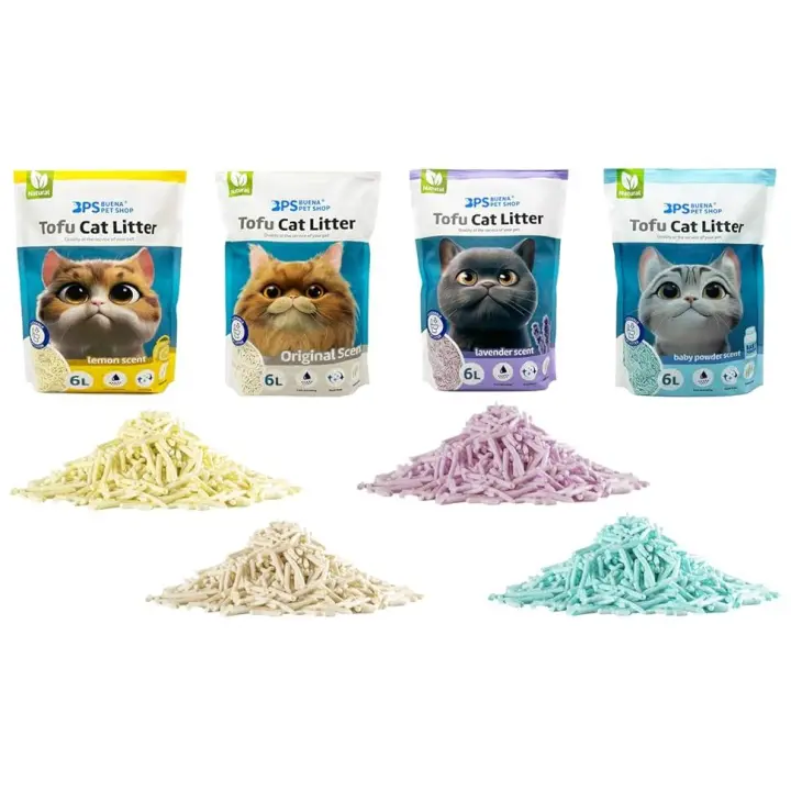UD - SUPER COMBO de Arena Aglomerante de Tofu para Gatos sin Polvo 6L | Control de Olores | Desechable en Inodoro - 1