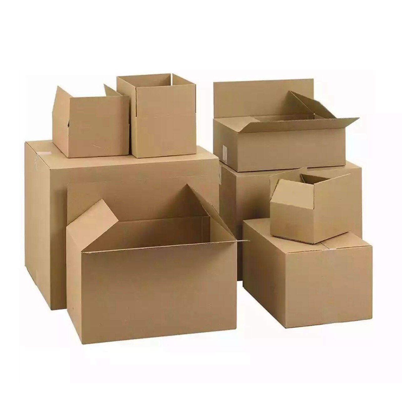 [ Pack de 10 ] Caja de Carton Plegable Multiuso para Mudanza Embalaje, Envio Paquete Almacenaje Guarda Todos de 40x30x25 30L, 50x35x30 50L, 60x40x40 95L, 80x40x40 125L