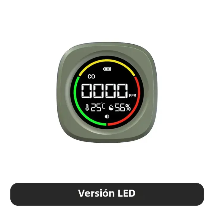Detector De Dióxido De Carbono Mini K5A K5B Monitor De Calidad Del Aire Portátil Con Pantalla LED Recargable Por USB Tipo-C Para Interior Y Viajes - 1