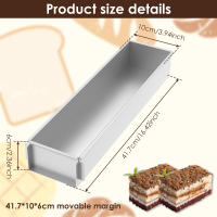 Parrilla Para Tarta Rectangular Antideslizante Molde Para Tiramisú Y Queso Cheesecake De Aleación De Aluminio Herramientas De Hornear Para Postres - details 1