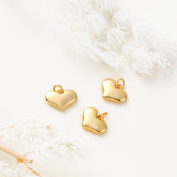 4pcs Colgante De Corazón De Amor Sólido En Oro 14K 18K Con Anillo De Salto Para Suministros De Joyería DIY Accesorios De Joyería - details 13