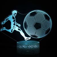 Luz De Noche LED 3D De Cristiano Nathan Fútbol 16 Colores Variables Iluminación Visual Decoración Para Sala De Estar Regalo Para Fanáticos - details 5