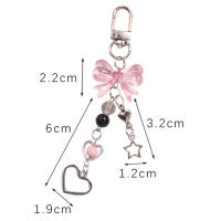 Llavero De Teléfono Gótico Y2K Con Corazón Y Estrella Para Mujeres Y Niñas Accesorio Lindo De Cadenilla De Bolso Kawaii Material Plástico Y Aleación De Zinc - details 9