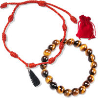 MercaBeauty - Pack Pulsera Ojo de Tigre y Pulsera 7 nudos roja - Limpia, purifica y aleja energías negativas - details 0