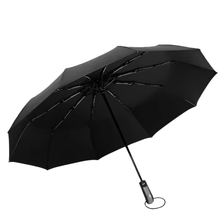 Paraguas Plegable, Paraguas Grande Automático Apertura y Cierre, Paraguas de Viaje Impermeable, Paraguas Plegable Antiviento diámetro 106 cm y Paraguas Plegable Hombre Coating de Teflón 210T - 1
