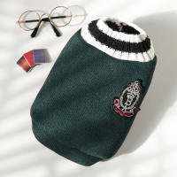 Chaleco De Punto Para Perro Y Gato Estilo Universitario Con Cuello V Teddy Bomei Diversión Para Todas Las Estaciones Especialmente Otoño E Invierno - details 5