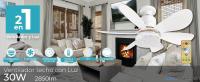 LED ATOMANT Ventilador de Techo con Luz LED y Mando a Distancia, 30W E27, Silencioso, Regulable en Color y Velocidad - details 0