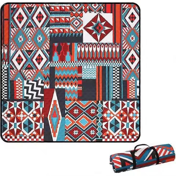Picnic Blanket Waterproof 200 x 200 cm, Extra Large Foldable Outdoor Beach Blanket,Non-Slip with Carry Handle for Family, Beach, Hiking, Camping - 1
