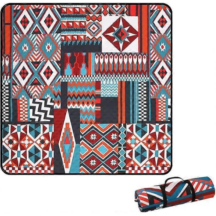 Picnic Blanket Waterproof 200 x 200 cm, Extra Large Foldable Outdoor Beach Blanket,Non-Slip with Carry Handle for Family, Beach, Hiking, Camping - 1