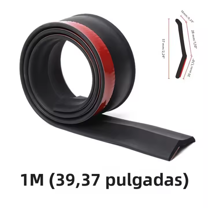 Protector De Parachoques Delantero Universal Para Coche Difusor De Lujo En Goma Suave Borde De Parachoques Protector De Cuerpo Mouldings Exteriores De Coche - 1
