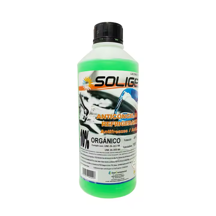 SOLIGEL ANTICONGELANTE REFRIGERANTE LÍQUIDO 10% VERDE 1L - 1 UND- - 1