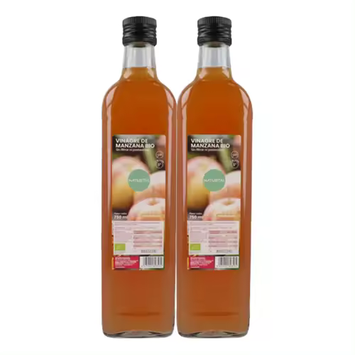 Pack 2x Vinagre de manzana 750 ml bio Naturitas Essentials  Condimentos para ensaladas  Sin filtrar ni pausteurizar  Sabor natural  5º grado de acidez  Sin GMO  ECO - 1