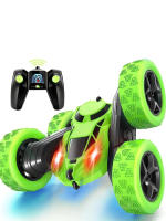 Coche De Control Remoto Sin Cables Con Doble Cara Y Luces Que Gira 360 Grados Coche De Acrobacia Remoto Para Niños - details 9