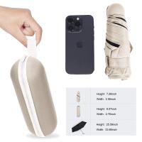 Paraguas Capsule Pequeño Y Portátil De Color Sólido Protección Contra El Sol Y Lluvia Para Mujeres Uso Dual - details 4