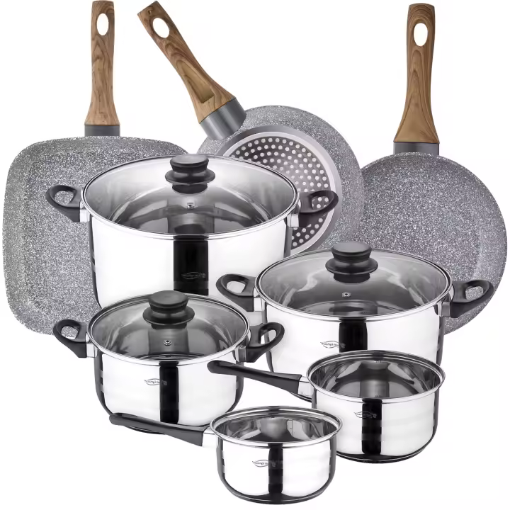San Ignacio Batería de Cocina 8 Piezas Toledo y Sartenes Aluminio Forjado - 1
