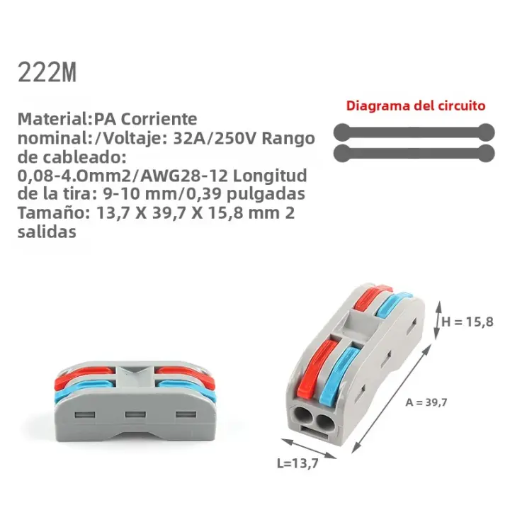 20PCS Conector De Cable Rápido Divisor Universal Compacto Para Conexión Eléctrica Bloque De Terminales De Condutor - 1