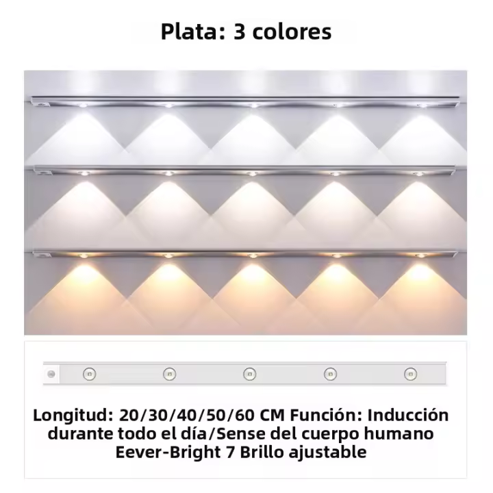 Luz Nocturna LED Con Sensor De Movimiento USB Inalámbrica Ultra Delgada Para Enfriamiento De Vino Cocina Armario De Dormitorio Iluminación Interior - 1