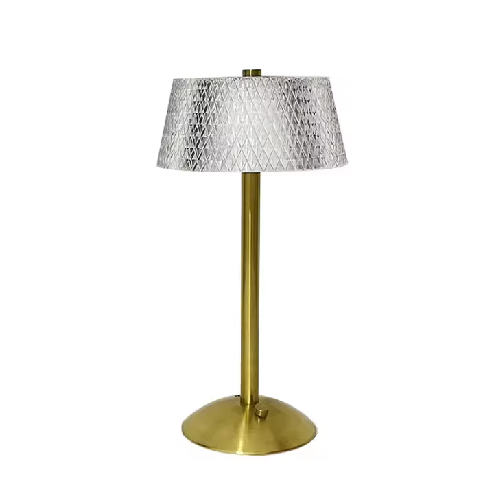 Lámpara De Noche LED Recargable Táctil Para Dormitorio Estudio Lámpara De Mesa De Vidrio Decoración De Ambiente Luz Nocturna Para Cama - 1
