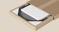 SONGMICS Espejo de Baño, Espejo de Pared, Arqueado, Marco de Aluminio, 40 x 30 cm, Lámina de Seguridad, Montaje Fácil, para Salón, Dormitorio, Negro Tinta - details 3