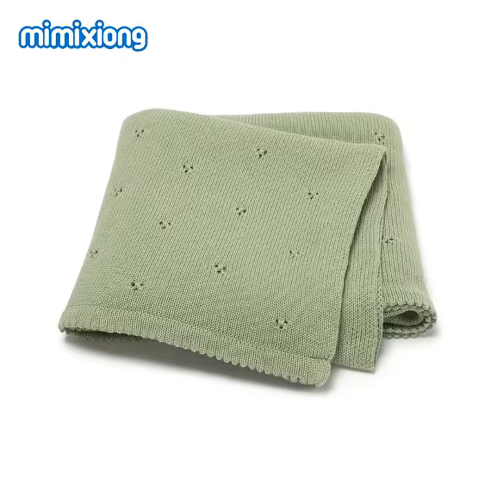Manta de Algodón para Bebe, Manta Tejida para niños y niños, 90x70cm, cochecito Súper suave para recién nasido, envoltura para envolver, Saco de dormir a Cuadros para CUNA sólida a la moda - 1