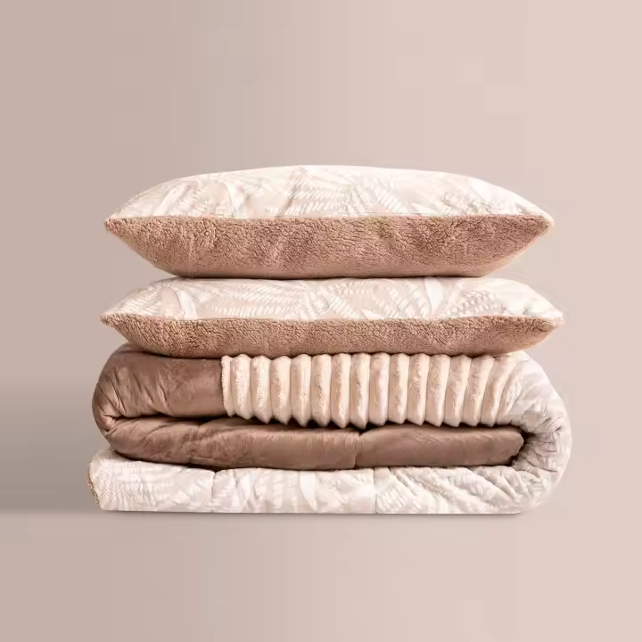 Edredón Don Algodon Sherpa Oslan Beige - 1