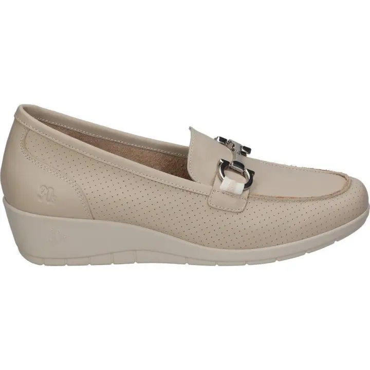 TREINTA´S | Zapatos TREINTA´S para Mujer - Mocasines con Cuña en Color Arena - Mocasín sin Cierre - Fácil de Poner y Quitar - Ligeras - Cómodas - Alta Calidad - Modelo 4102 - 1