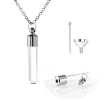 Urnita De Acero Inoxidable Para Ashes Colgante Memoriales Portador De Restos De Animales Pequeños Joyería De Cremación - details 0
