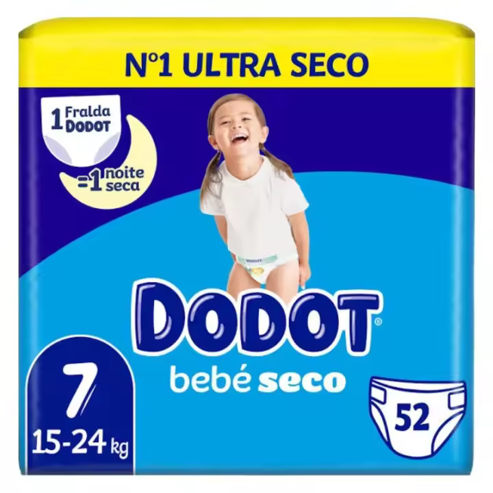 Dodot Bebé Seco Jumbo Pack Talla 7- 52uds - 1