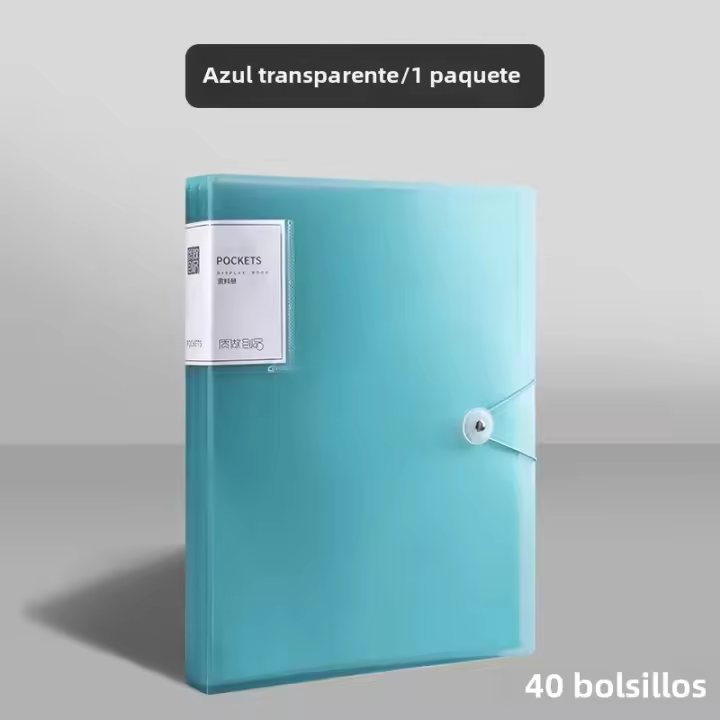 Carpeta Transparente De Colores A4 Grande Capacidad Impermeable Y Antipolvo Organizador De Documentos Para Estudiantes Soporte De Hojas De Prueba - 1