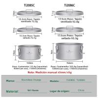 Caja De Comida De Viaje Multifuncional De Titanio Boundless Voyage Con 2 Tapas Para Picnic Almuerzo Escolar Almacenamiento De Alimentos - details 0
