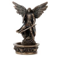 CAPRILO REGALOS & DECORACIÓN Figura Decorativa Mitológica de Resina "Arcángel San Miguel con Espada y Escudo". Adornos y Esculturas. Decoración Hogar. Regalos Originales. 10 x 8 x 19 cm - details 1