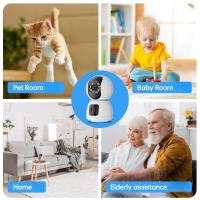 Inteligente inalámbrica wifi cámara de vigilancia de la máquina de doble pantalla en casa de interior HD visión nocturna teléfono móvil a distancia Monitor remoto，tarjeta de memoria 32G - details 5